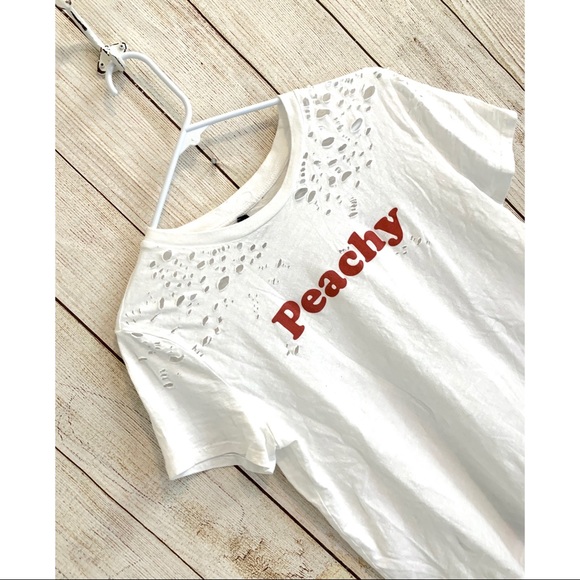 Blank Paige | Distressed ‘Peachy’ T-Shirt - Picture 4 of 6